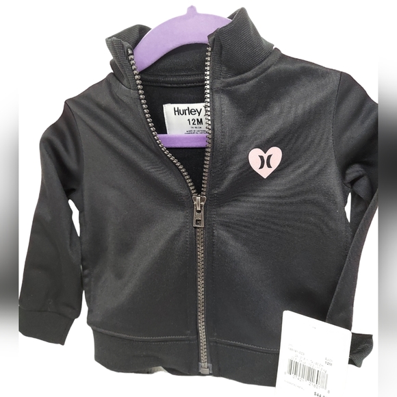 Hurley Black Jogger Set Girl's Size 12M NWT - Picture 3 of 9